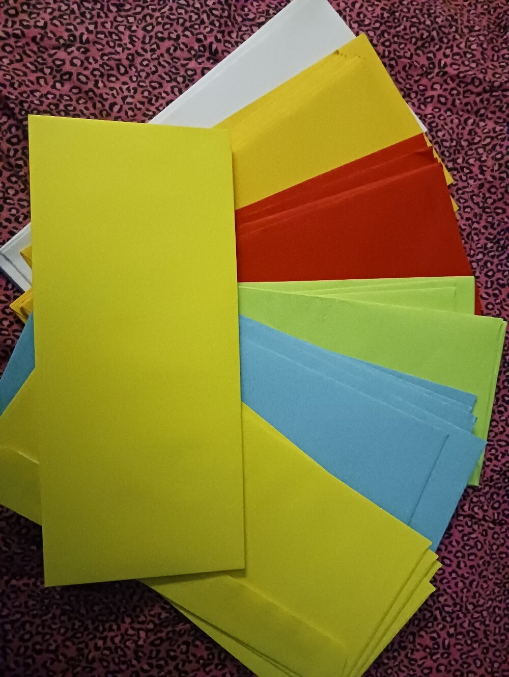 40 Multi-Color Large Envelopes - Bright Yellow, Red, Yellow, Blue, Green, White